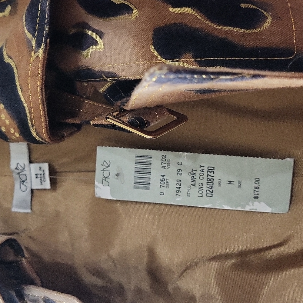 Cache Brown and Black Leopard Print Double-Breasted Blazer - Picture 7 of 8